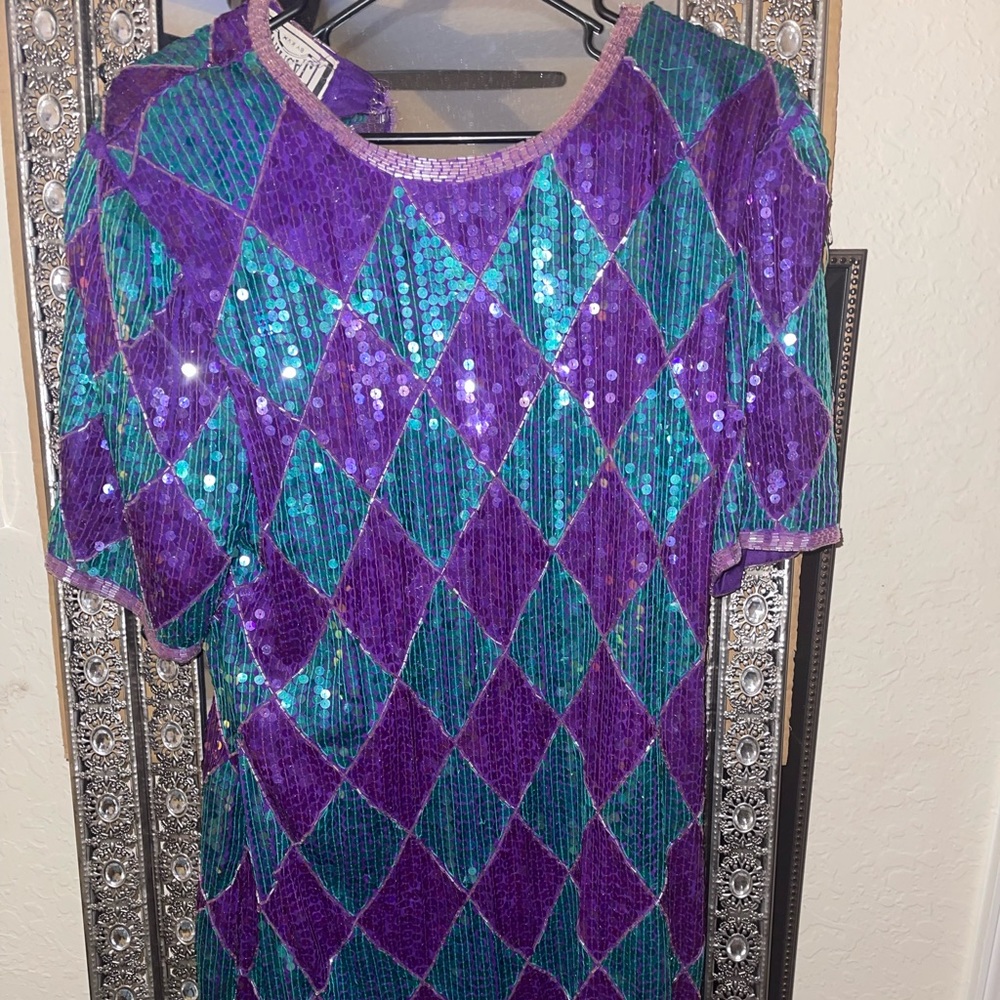 Vintage Sequin Dress!! Beading Is Immaculate Gem